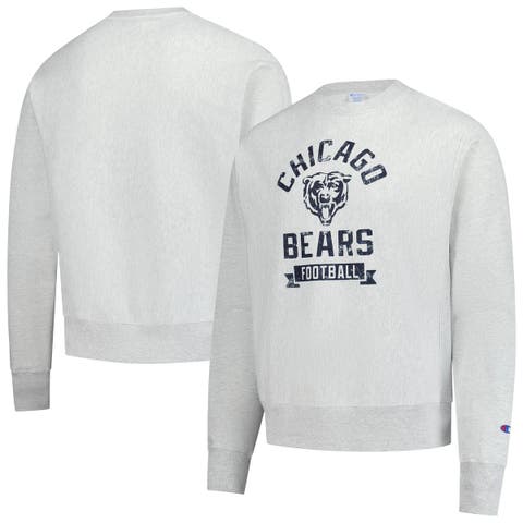Men's Champion  Heather Gray Chicago Bears Reverse Weave Fleece Pullover Sweatshirt