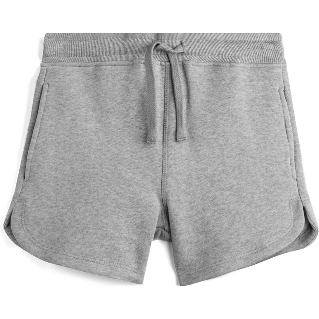Mightly Organic Cotton Drawstring Track Shorts In Gray