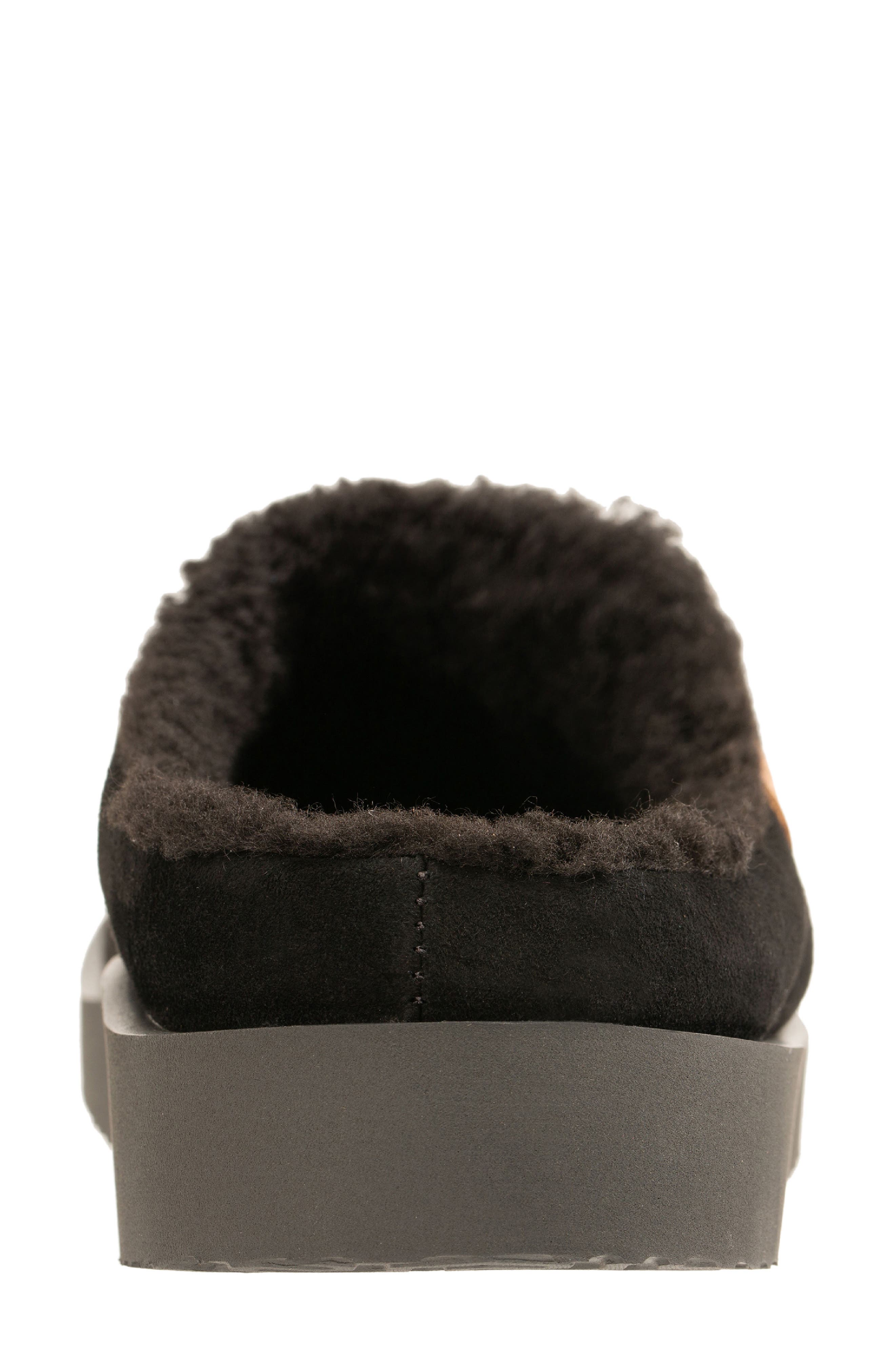 Revitalign Valley Faux Fur Lined Slipper, Alternate, color, Black