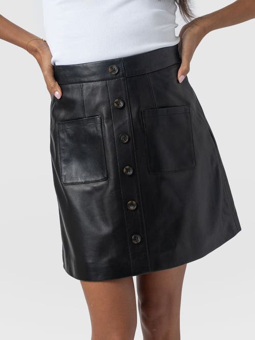 Saint And Sofia Saint + Sofia Luther Suede Mini Skirt In Black