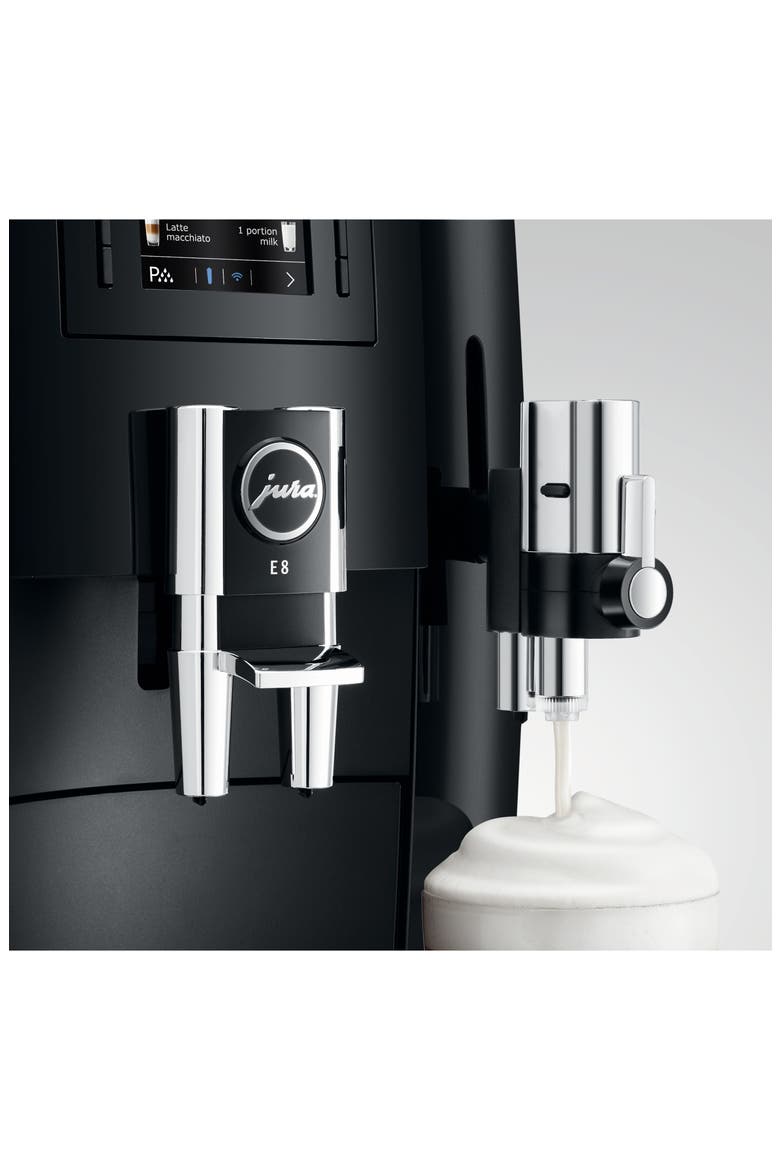 E8 Automatic Coffee Machine, Alternate, color, PIANO BLACK