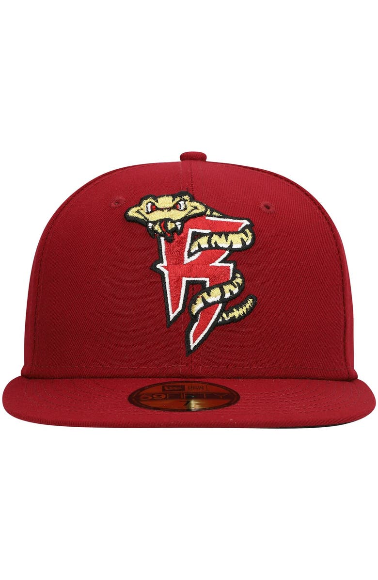 New Era Men's New Era Red Wisconsin Timber Rattlers Authentic Collection Team Home 59FIFTY Fitted Hat, Alternate, color, Red
