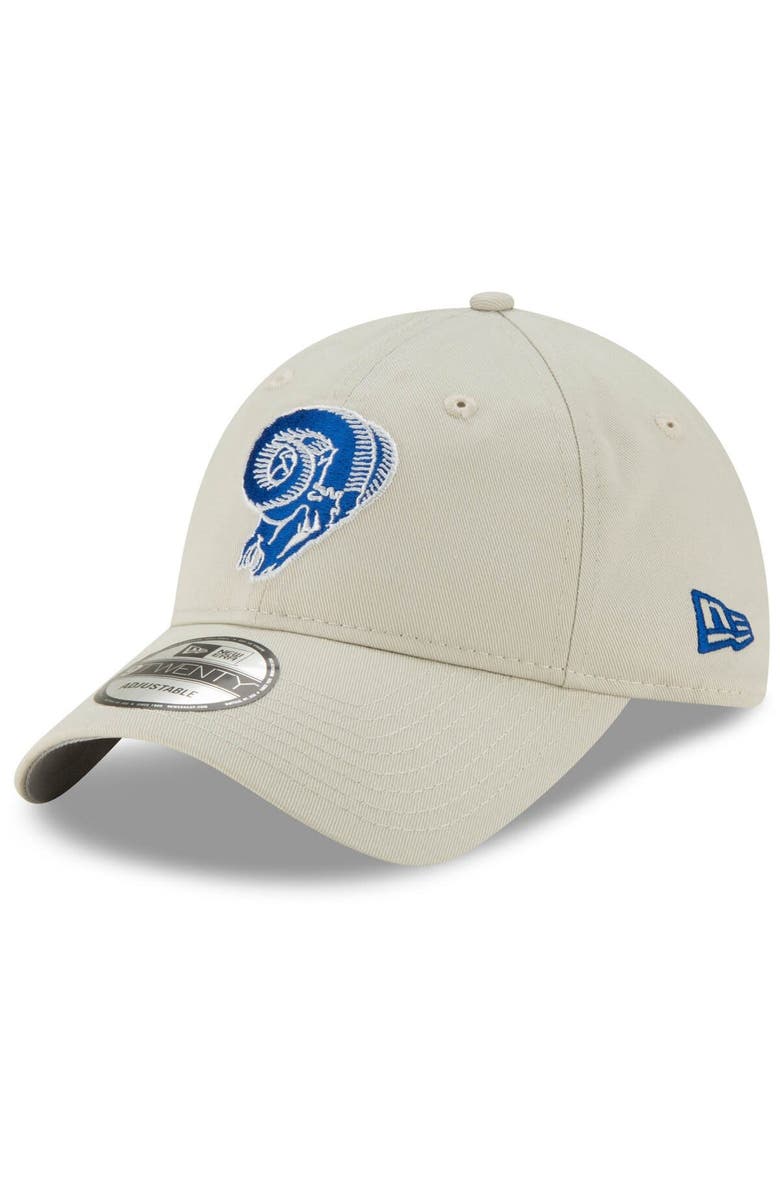 New Era Men's New Era Khaki Los Angeles Rams Skull Playmaker 9TWENTY Adjustable Hat, Main, color,