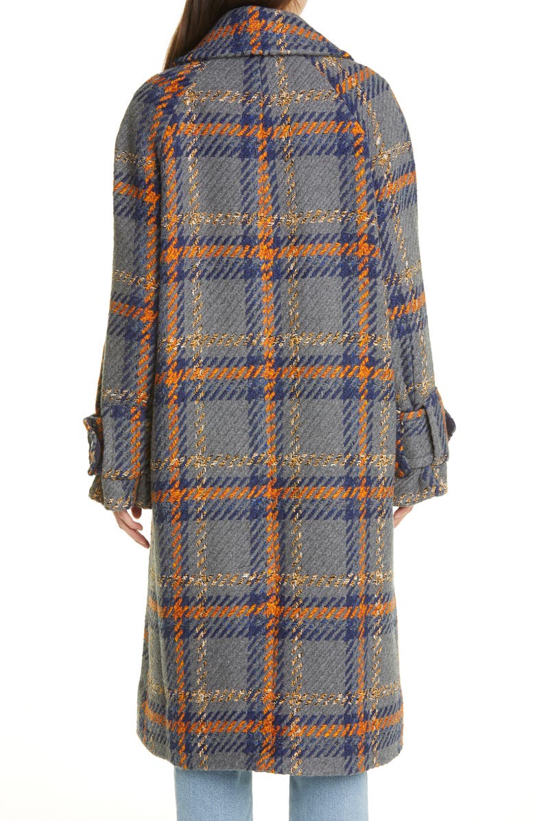 Rodebjer Rodbejer Lonore Plaid Wool Blend Coat, Alternate, color,