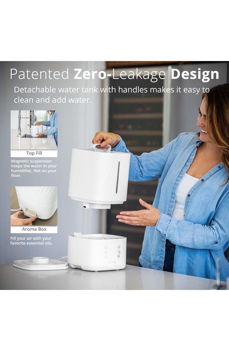 MIKO Myst 2-in-1 Cool and Warm Mist Humidifier, Alternate, color, White