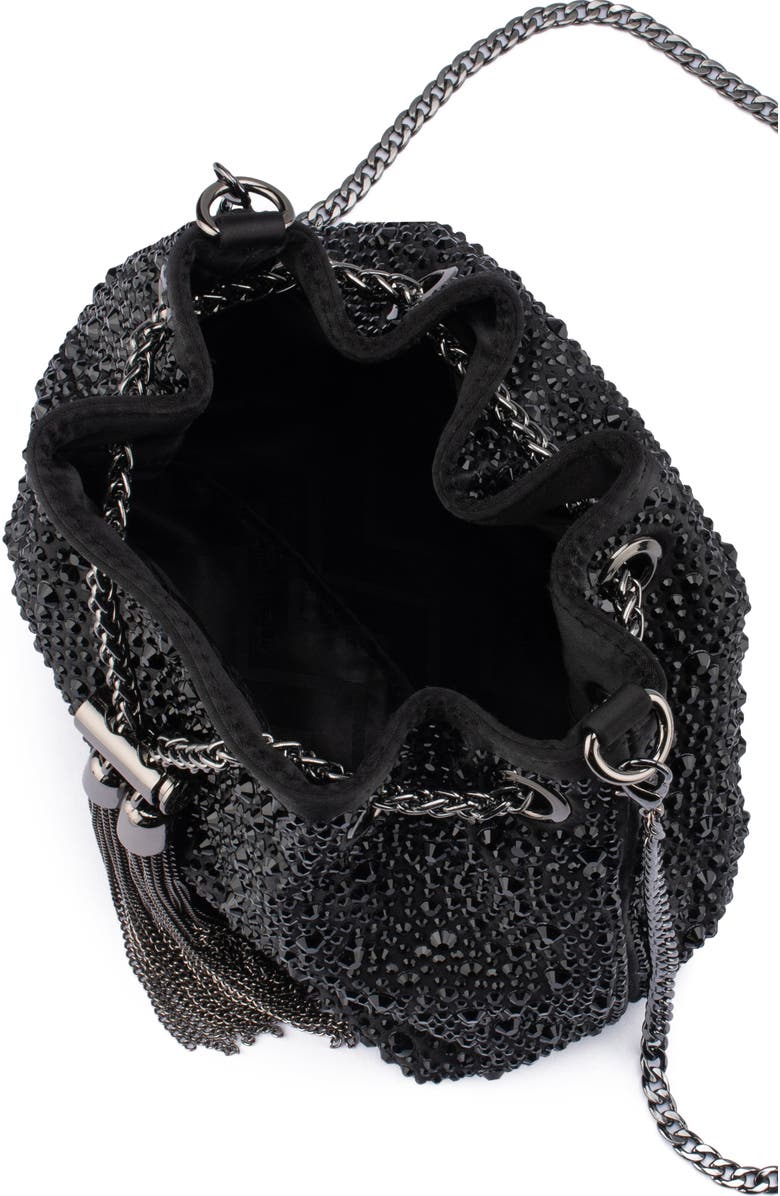 Olga Berg Mika Crystal Drawstring Top Handle Bag, Alternate, color,