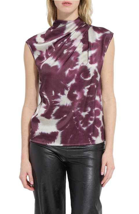 Rosalind High Neck Draped Top