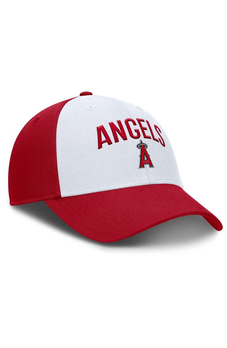 Nike Men's Nike White/Red Los Angeles Angels Club Performance Adjustable Hat, Alternate, color, White