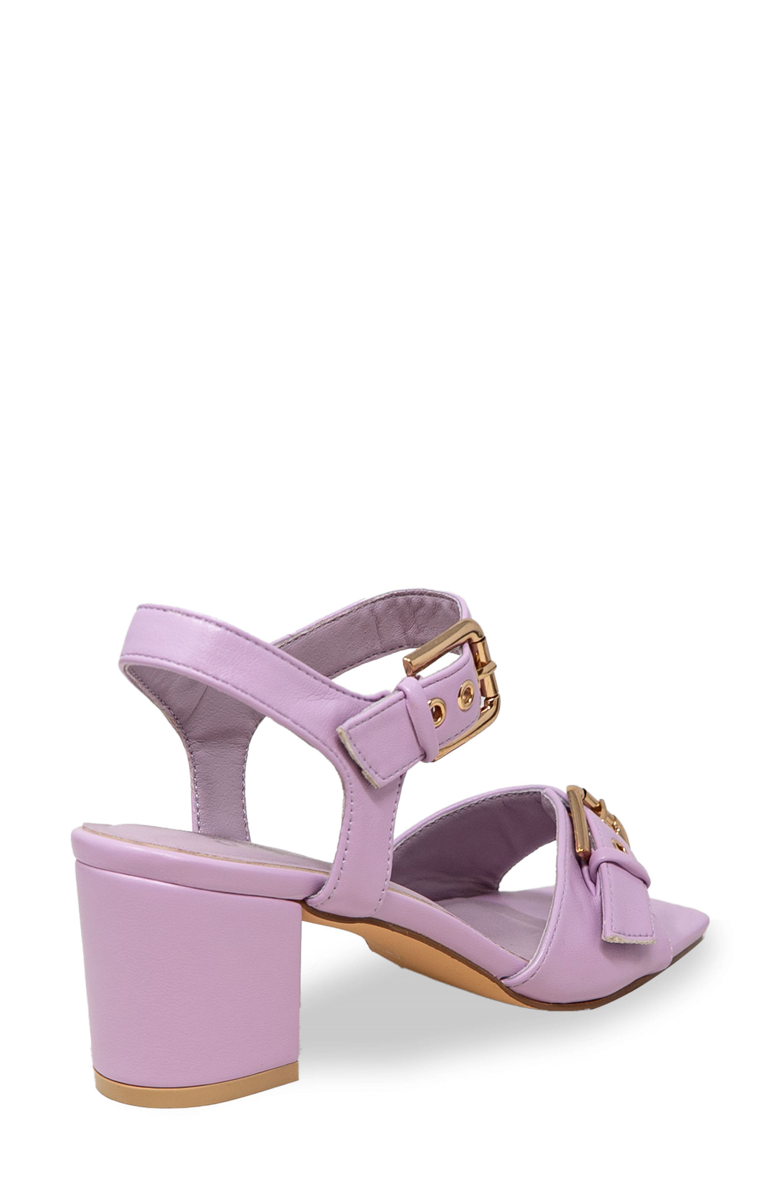 Darwyn Double Buckle Sandal, Alternate, color, LT. PURPLE PU