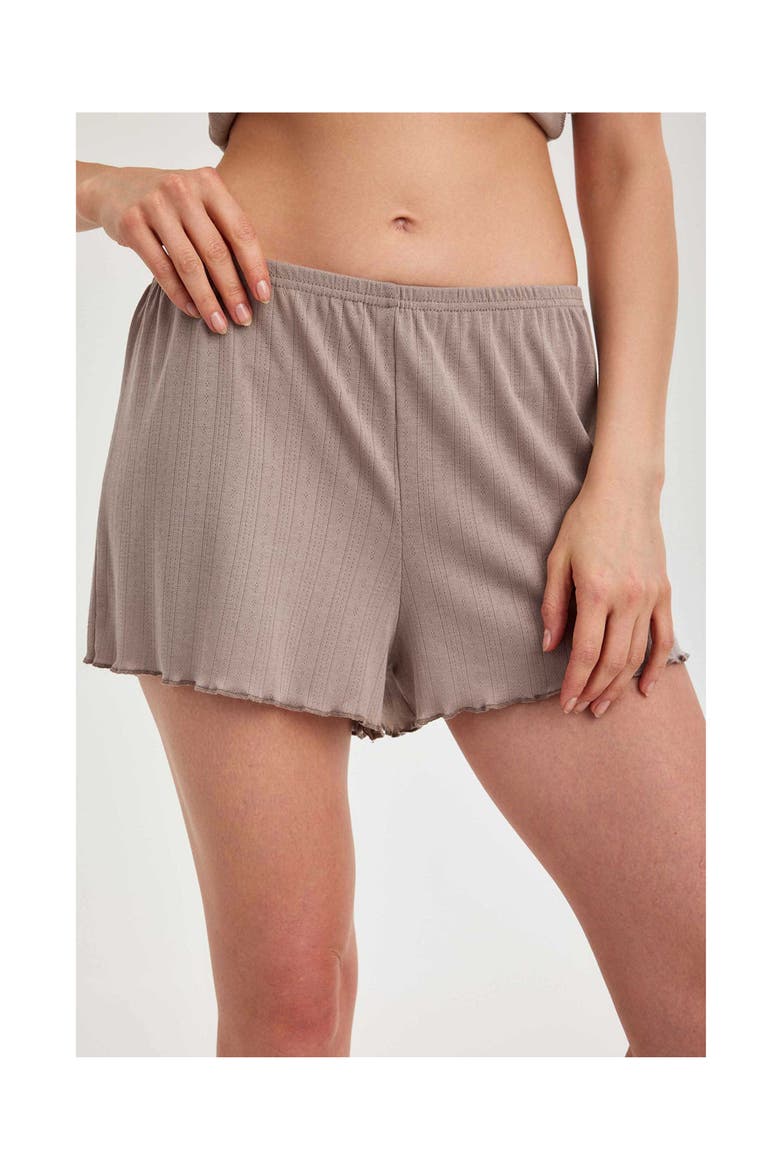 Summer Lounge Pointelle Shorts, Alternate, color, Mink