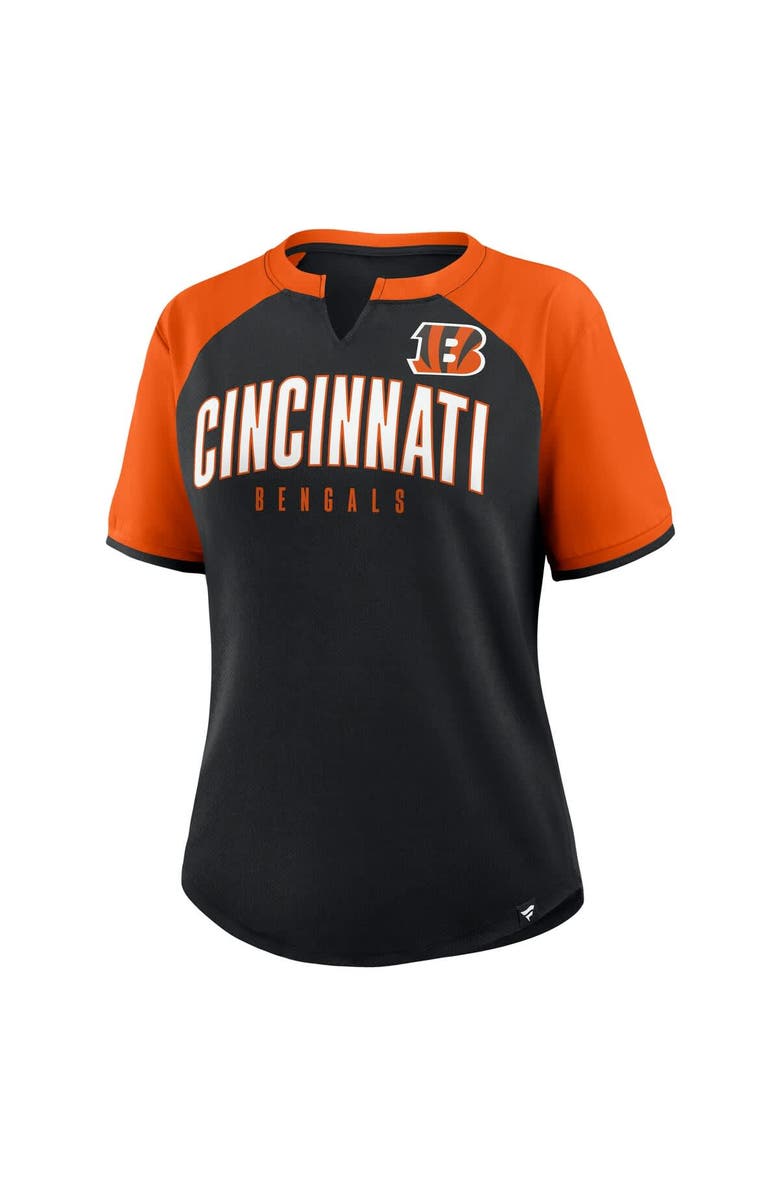 FANATICS Women's Fanatics Black/Orange Cincinnati Bengals Height Advantage T-Shirt, Alternate, color,