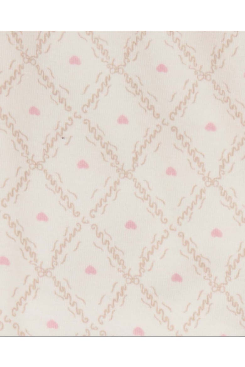 Baby Harlequin Heart Allover-Print Footie, Alternate, color, Pink