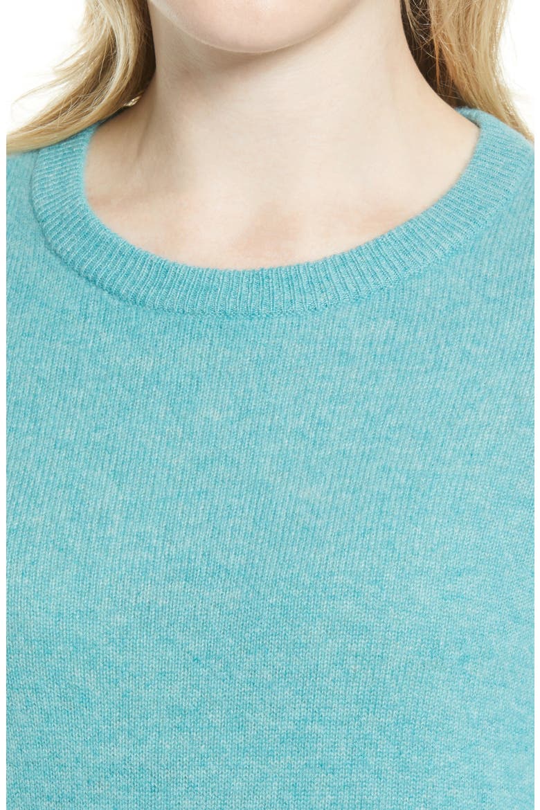 Cashmere Sweater, Alternate, color, TEAL TITANIC HEATHER