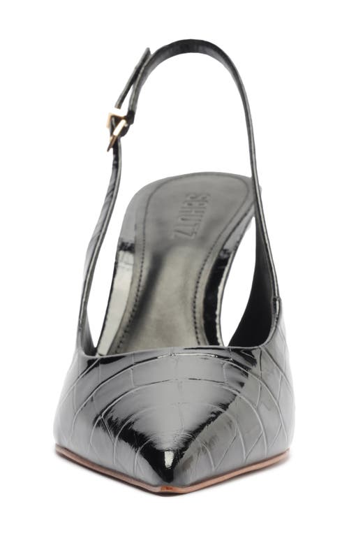 Shop Schutz Paola Slingback Pointed Toe Pump In Black