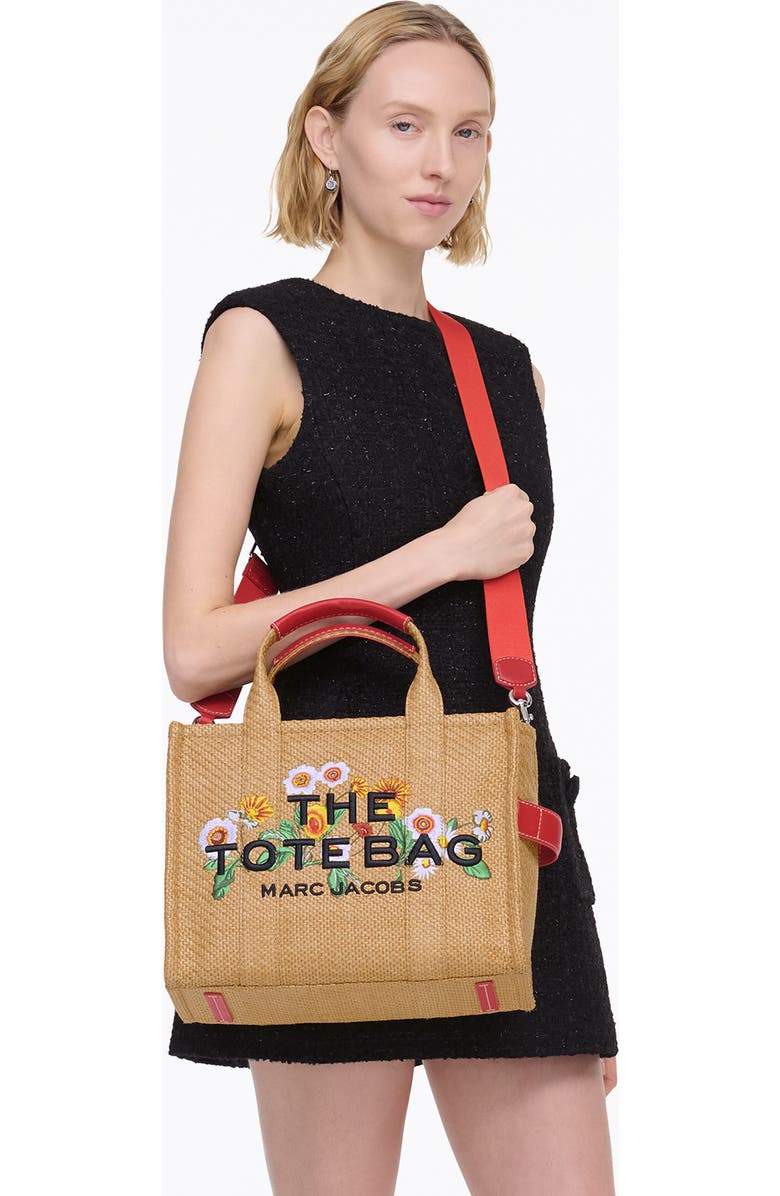 Marc Jacobs The Medium Faux Raffia Tote, Alternate, color,