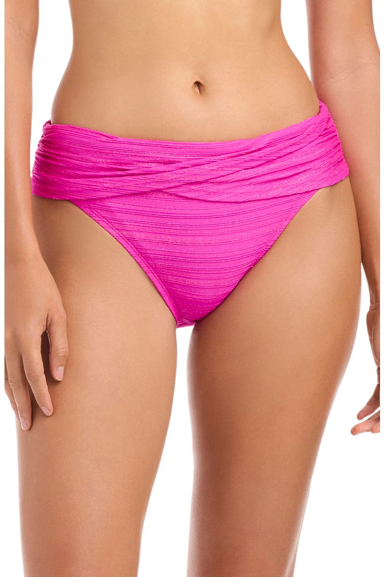 Sarong Hipster Bikini Bottoms, Main, color, DAHLIA