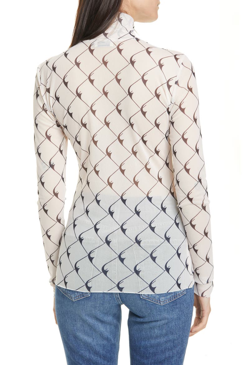 Jodi Print Turtleneck, Alternate, color, CREAMBLACK BOOMERANG