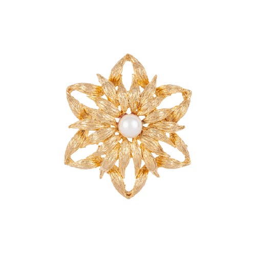 Susan Caplan 1990s Vintage Flower Brooch In Pink