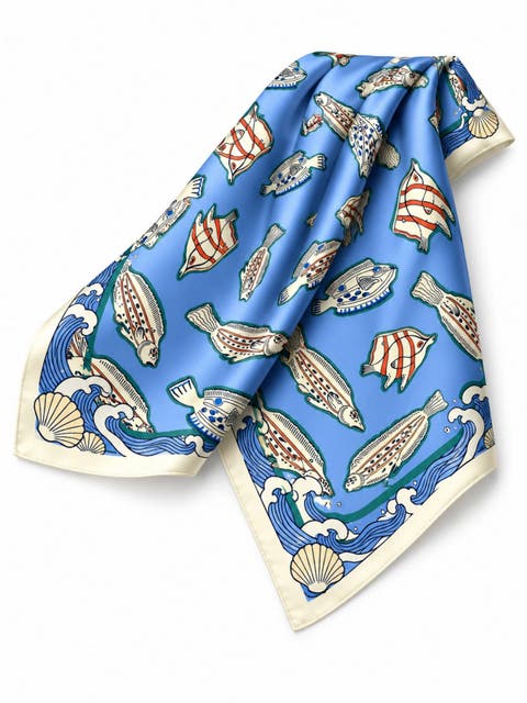 Printed Square Silk Scarf