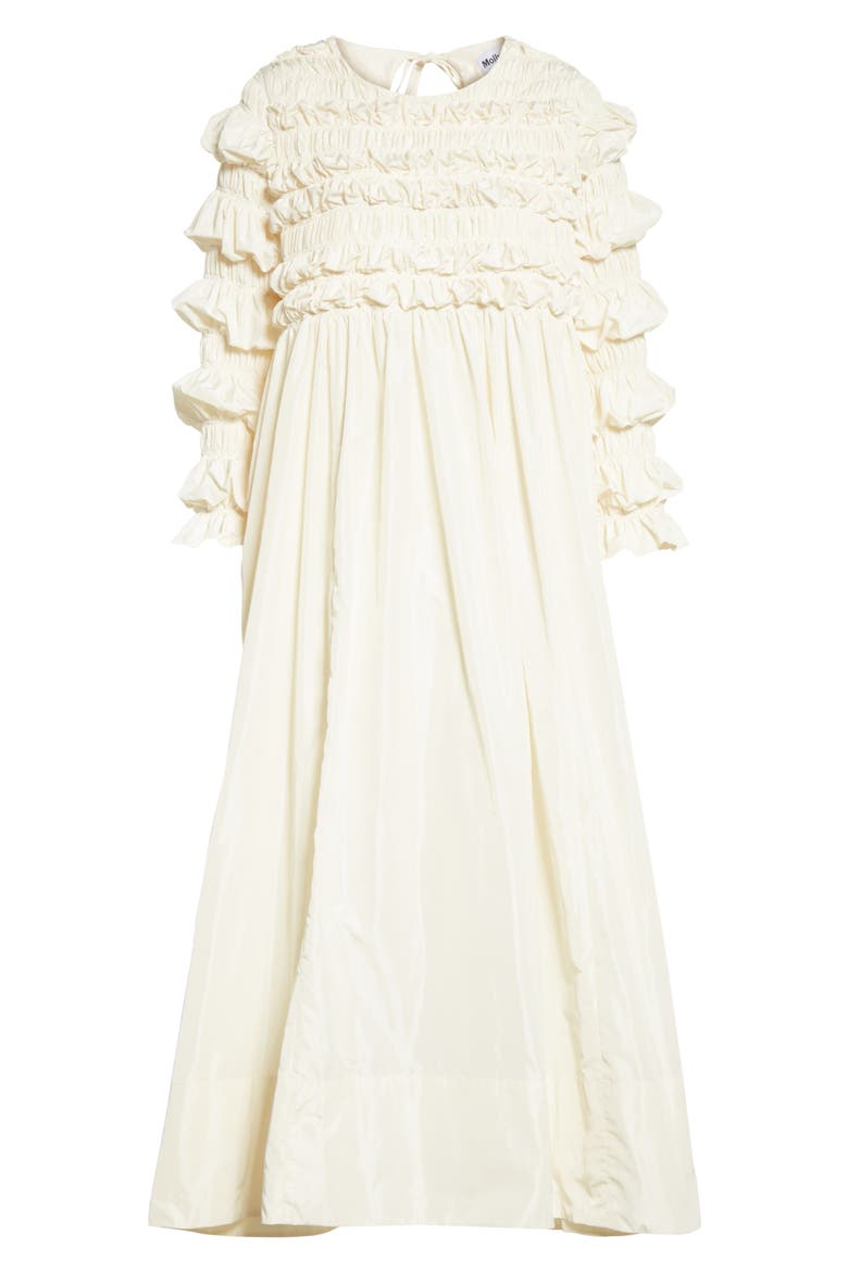 Lizzie Ruffled Taffeta Dress, Alternate, color, IVORY