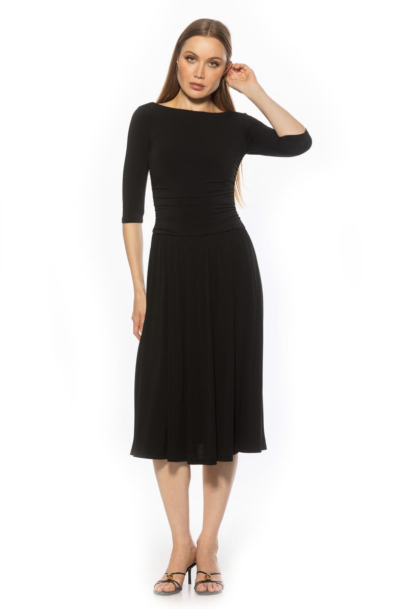 Alexia Admor Jada Fit & Flare Dress, Alternate, color, Black