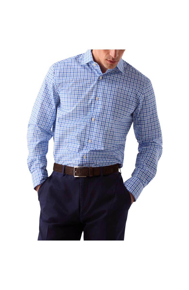 Robert Talbott Reynolds Bold Check Shirt in Contemporary Fit, Main, color, Blue/Blue