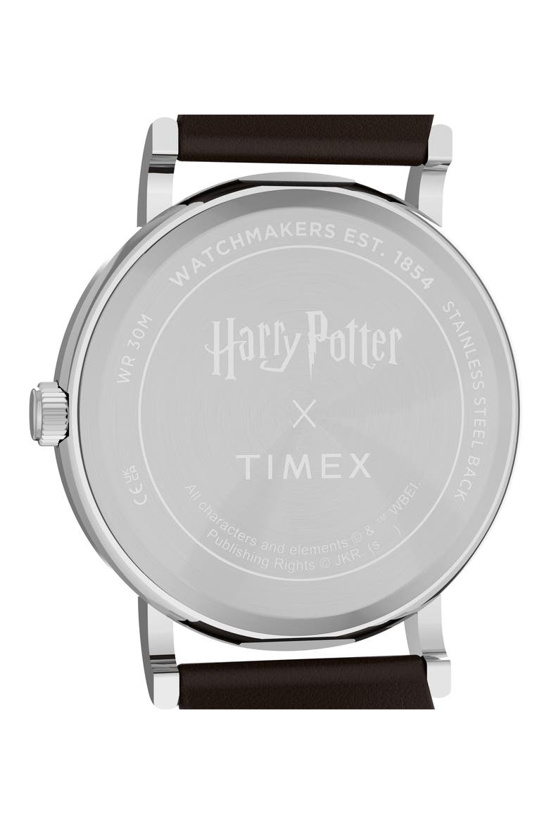 Harry Potter x Timex Weekender 38mm Leather Strap Watch, Alternate, color, GRYFFINDOR