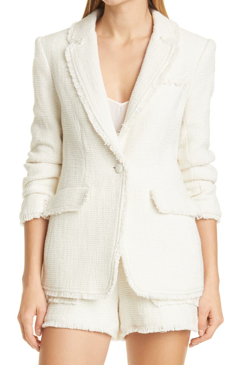 Khloe Bouclé Blazer, Main, color, GARDENIA