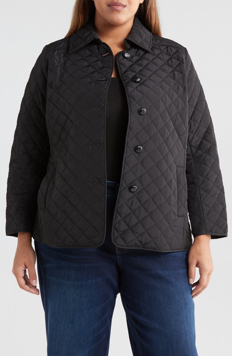 Jones New York Quilted Coat, Main, color, 