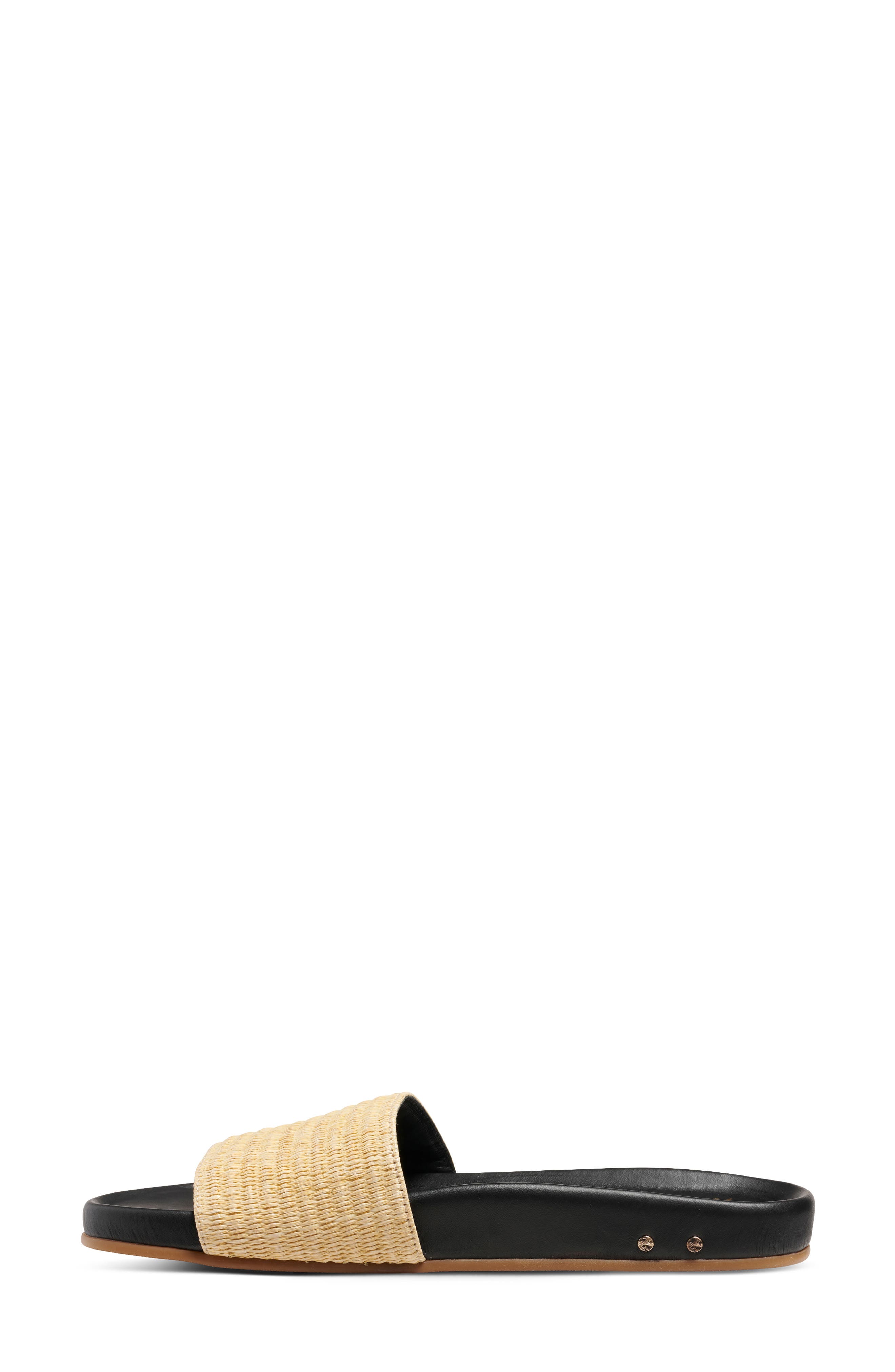 Beek Gallito Raffia Slide Sandal, Alternate, color, Black