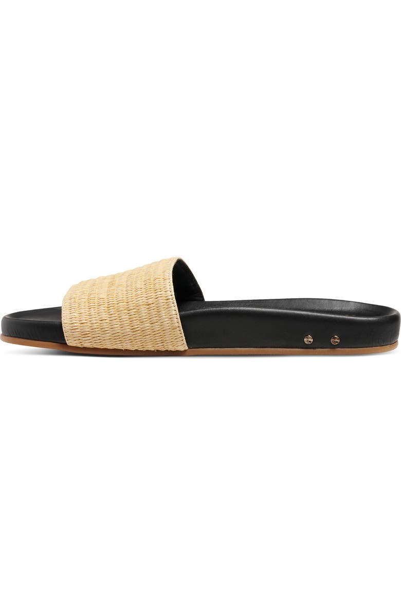 Beek Gallito Raffia Slide Sandal, Alternate, color, Black