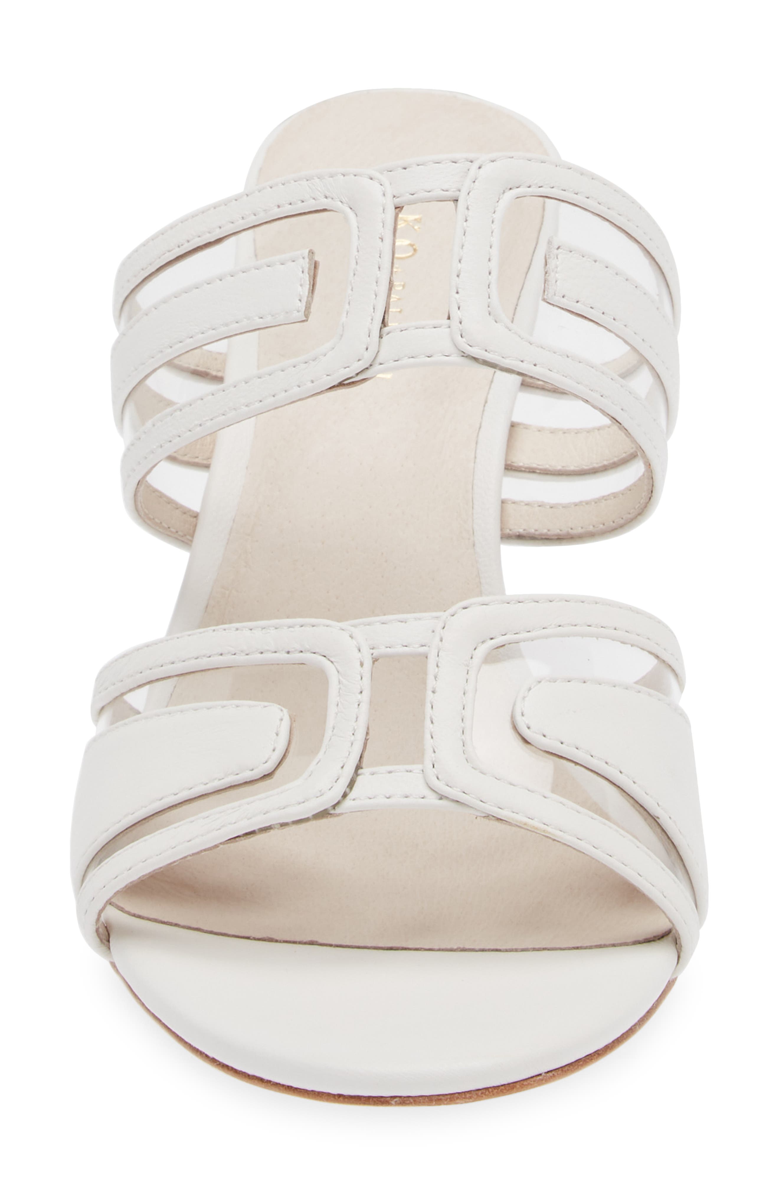 KOKO + PALENKI Maze Slide Sandal, Alternate, color, White Leather
