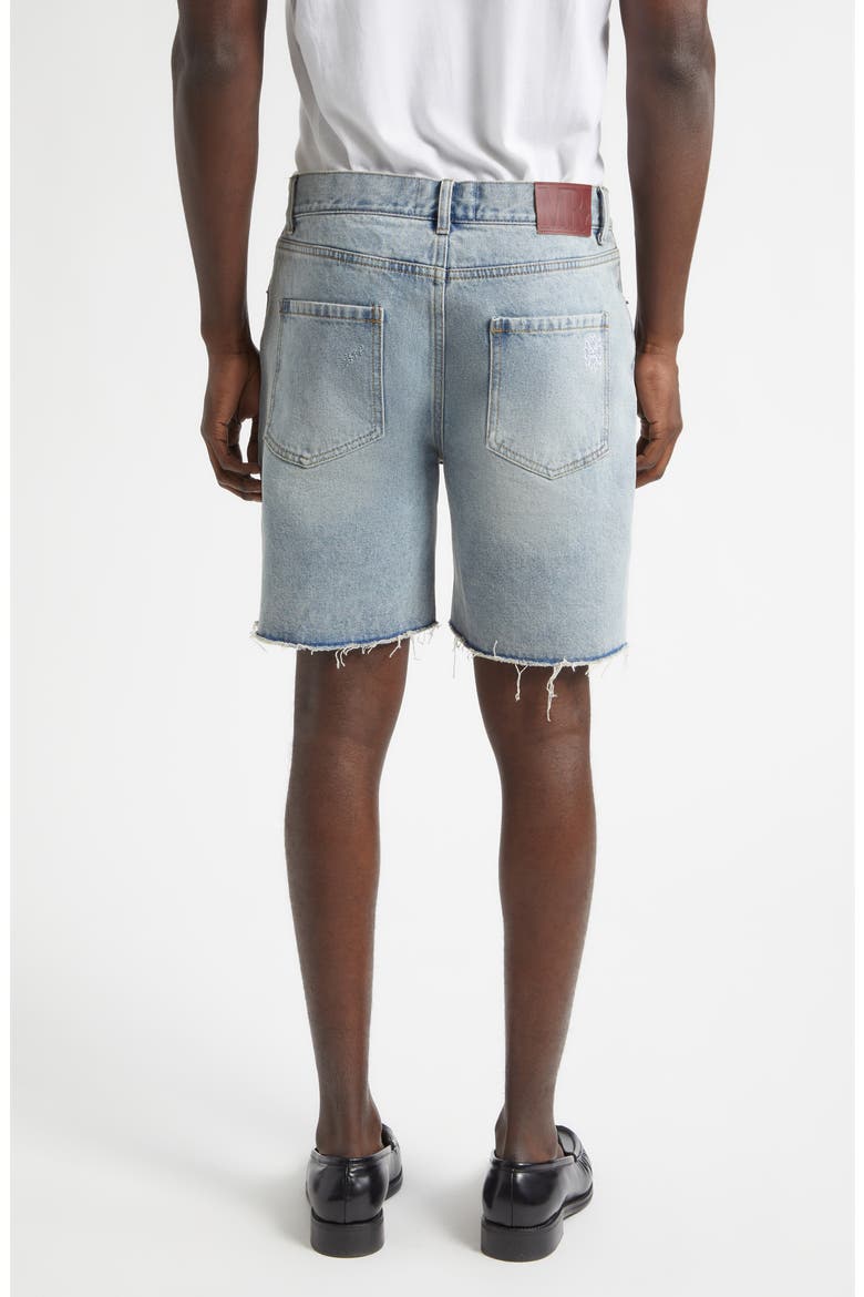 Distressed Cutoff Denim Shorts, Alternate, color, LIGHT BLUE WASH