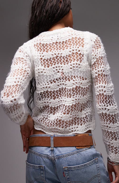 TOPSHOP TOPSHOP OPEN STITCH CARDIGAN