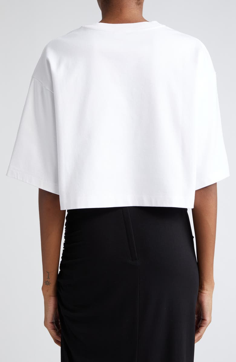 Dolce&Gabbana Oversize Cutoff Logo Graphic T-Shirt, Alternate, color, Bianco Ottico