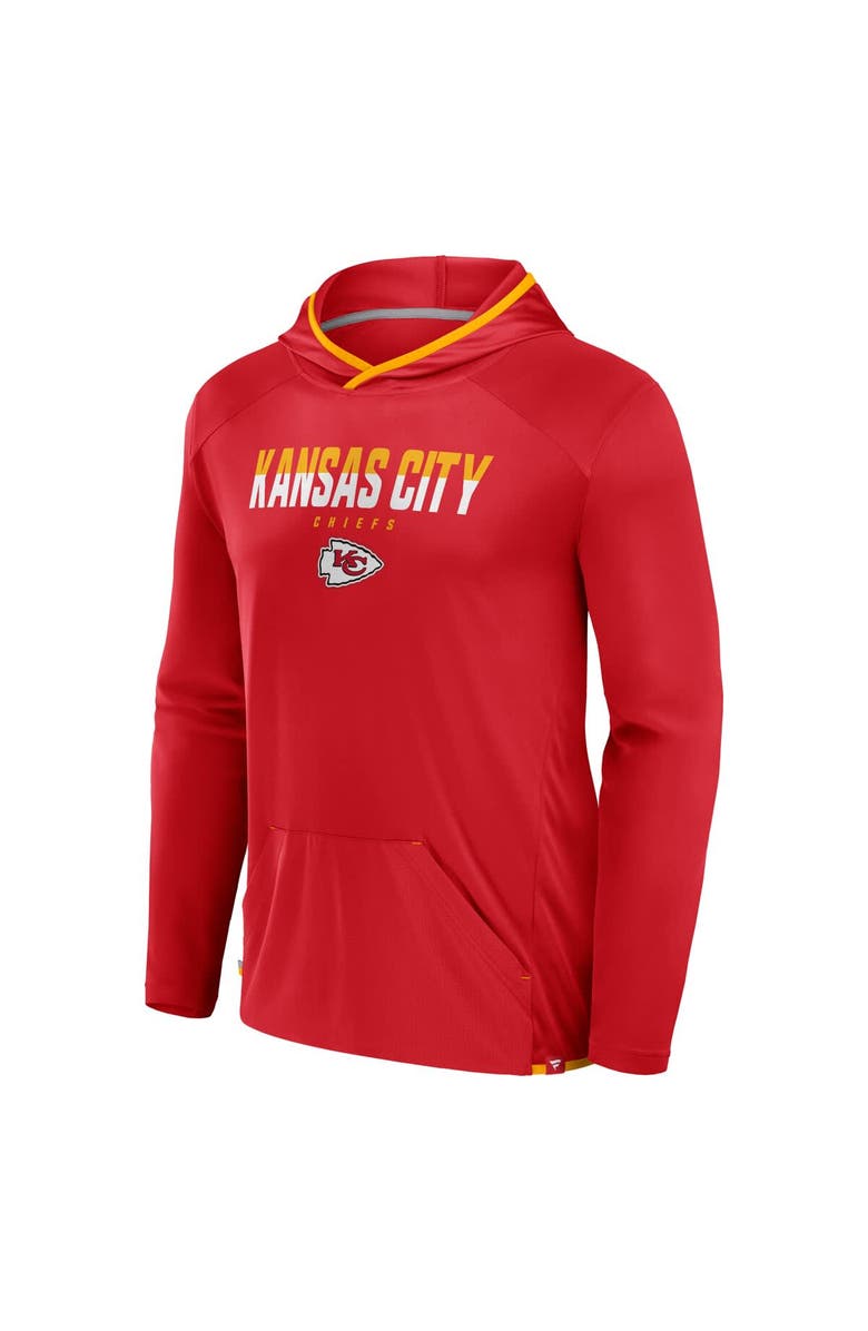 FANATICS Men's Fanatics Red Kansas City Chiefs Transitional Defender Hoodie Long Sleeve T-Shirt, Alternate, color, 