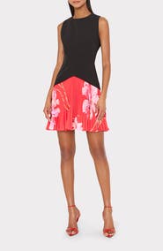 Milly Haddy Floral Pleated Minidress