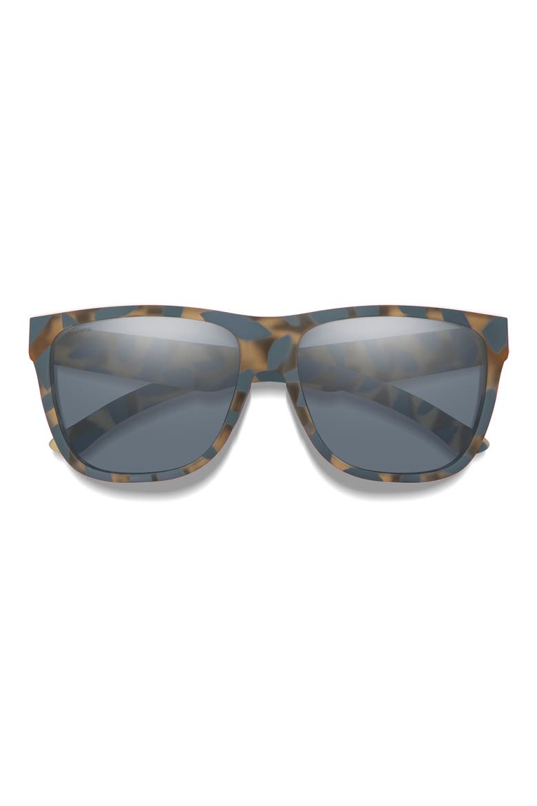 Lowdown XL 2 60mm ChromaPop™ Polarized Square Sunglasses, Main, color, MATTE FLINT / TARMAC TORTOISE / CHROMAPOP POLARIZED SLATE