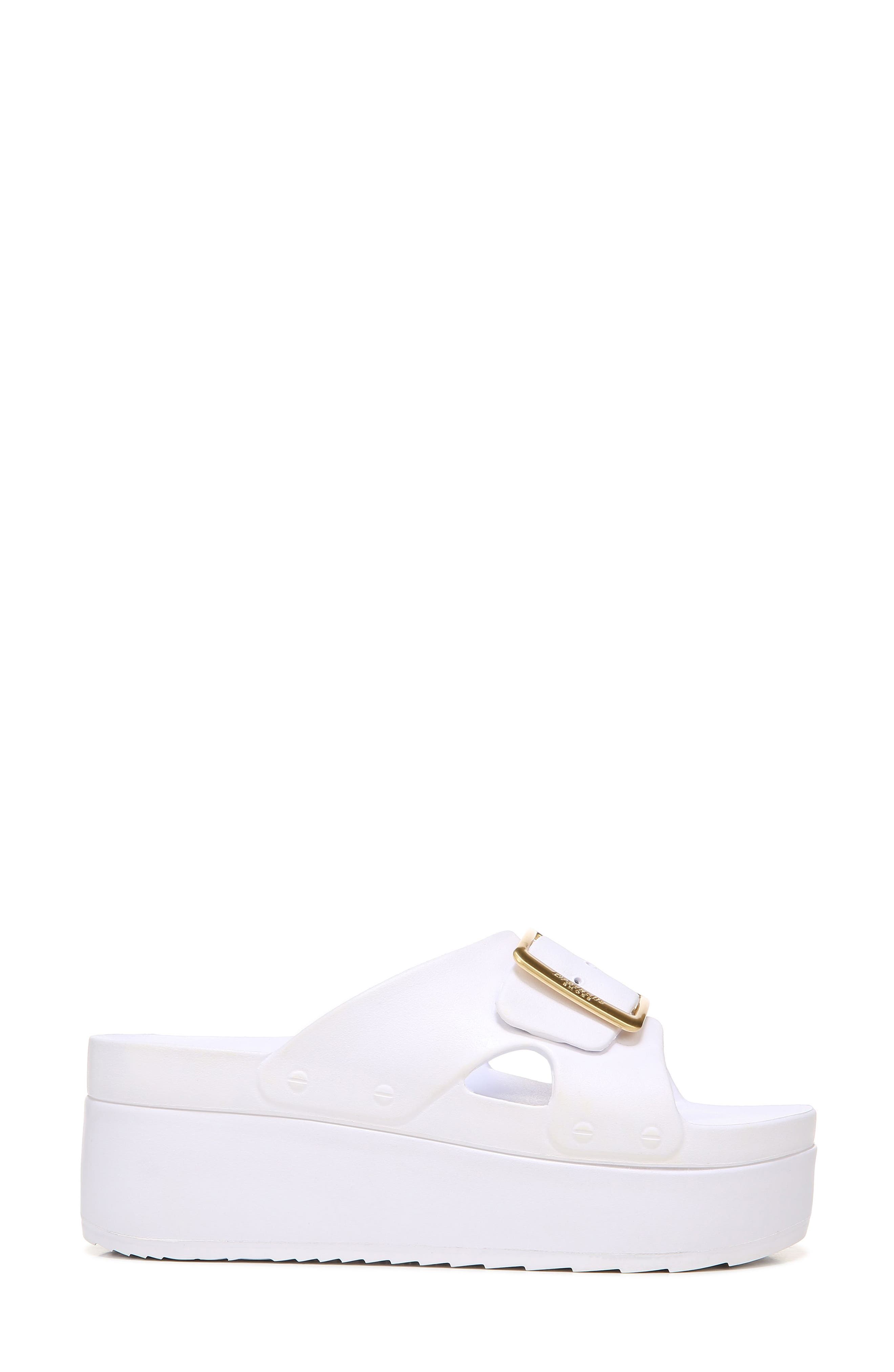 Original Goals Platform Slide Sandal, Alternate, color, WHITE