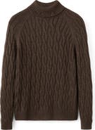 MANGO Cable Stitch Turtleneck Sweater