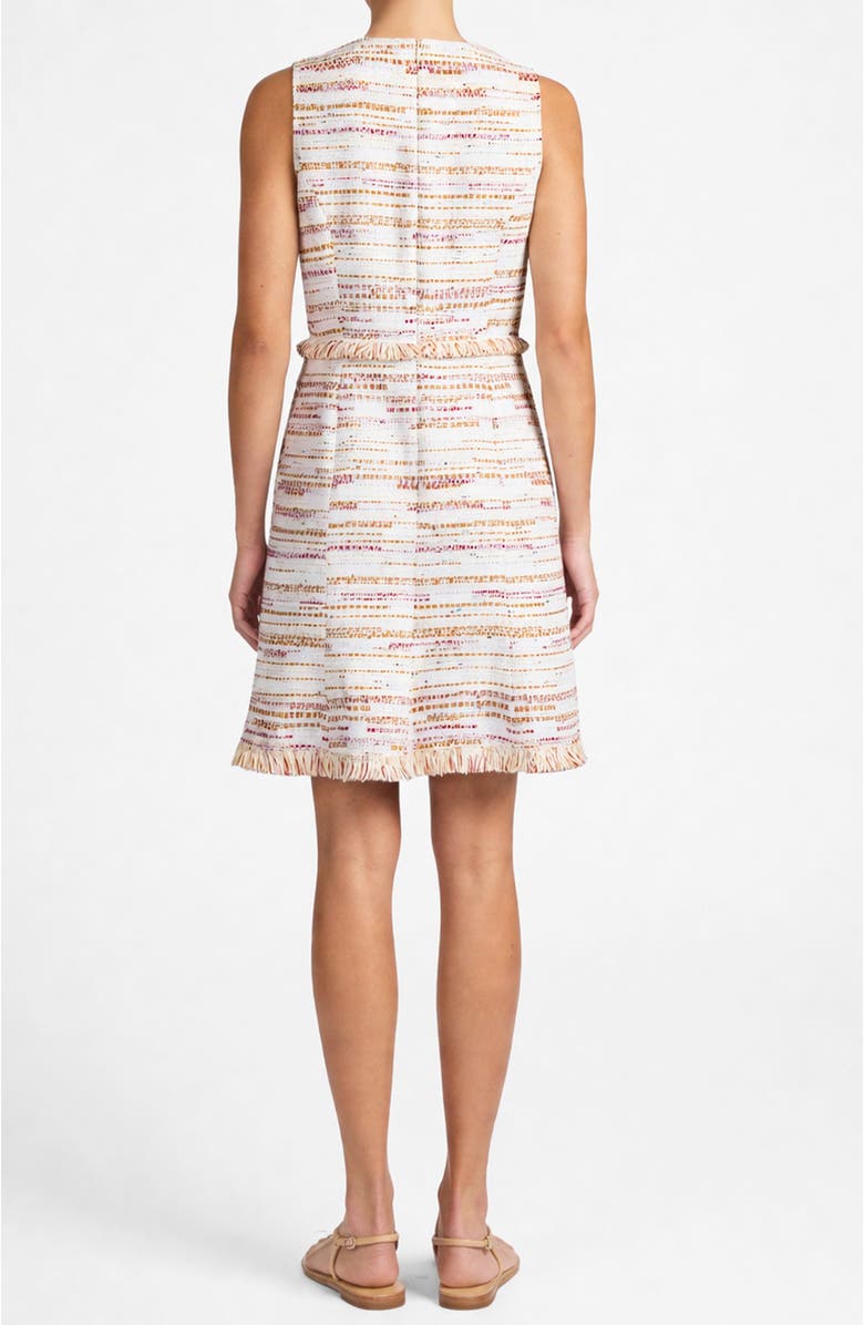 Santorelli Curona Sleeveless Sheath Dress in Modern Tweed, Alternate, color, Chai