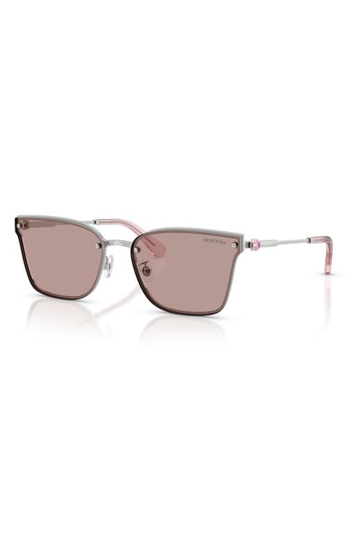 Swarovski 62mm Irregular Sunglasses