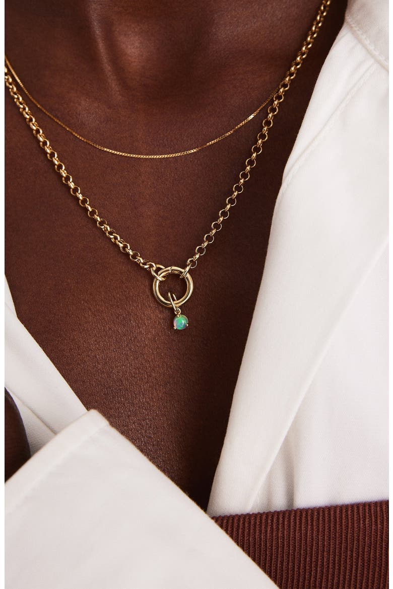 Birthstone Charm, Alternate, color, Opal