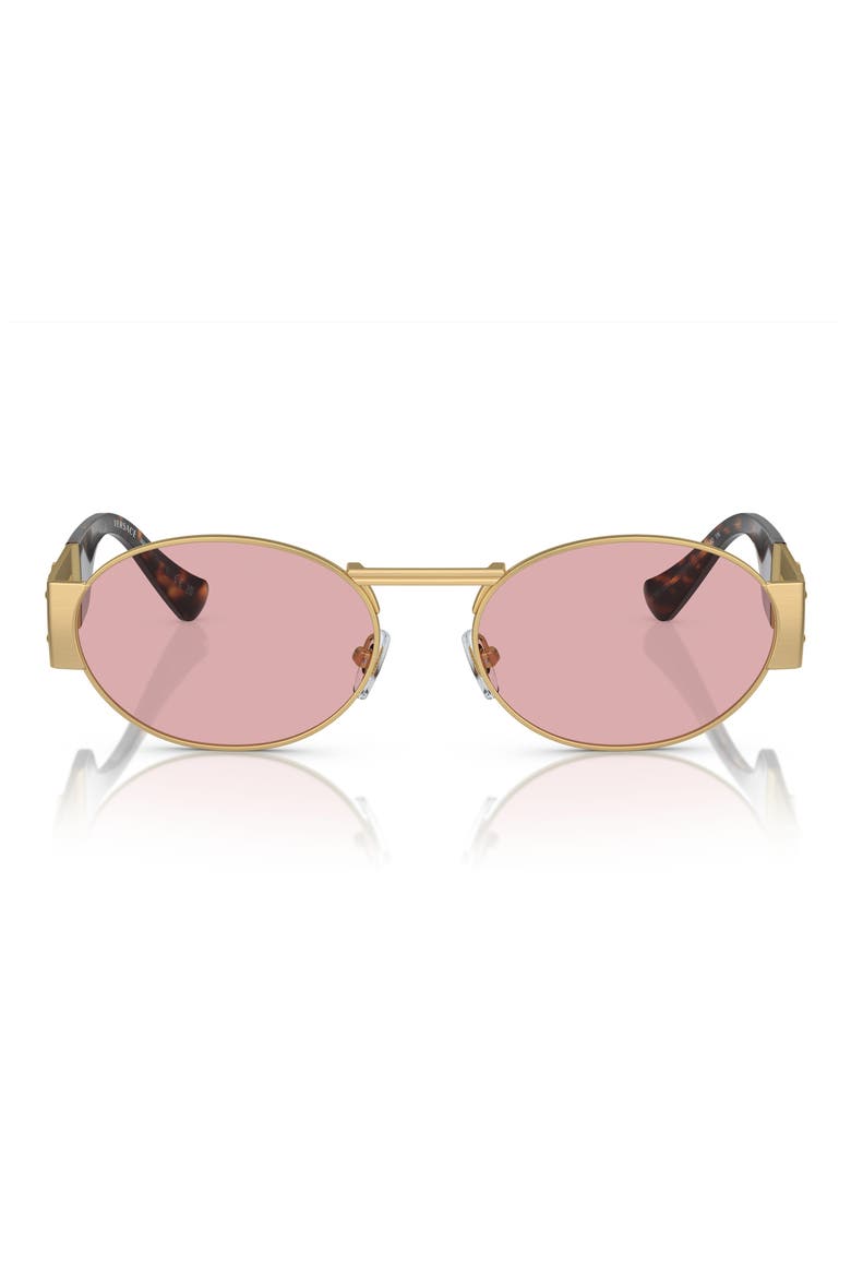 56mm Oval Sunglasses, Main, color, MATTE GOLD