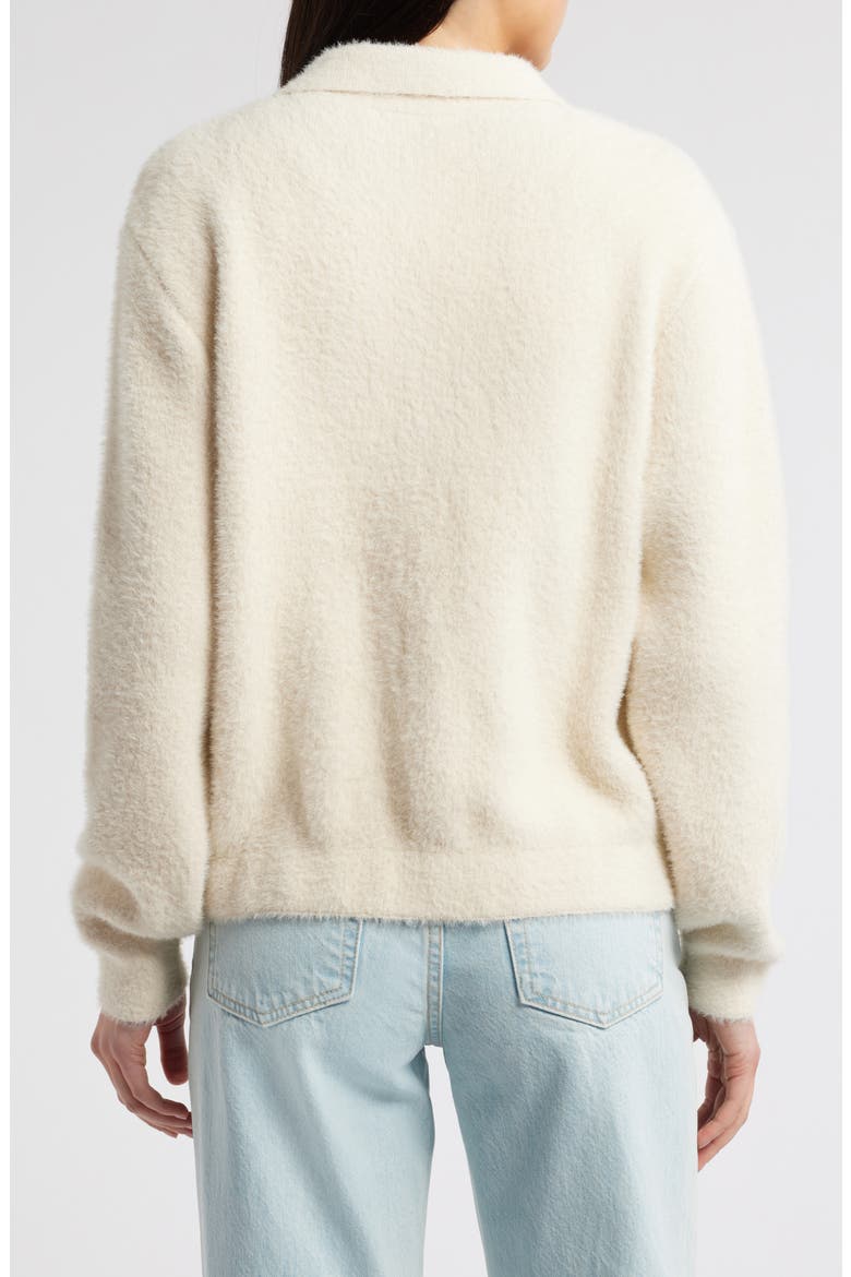 Fuzzy Cardigan, Alternate, color, ANTIQUE WHITE