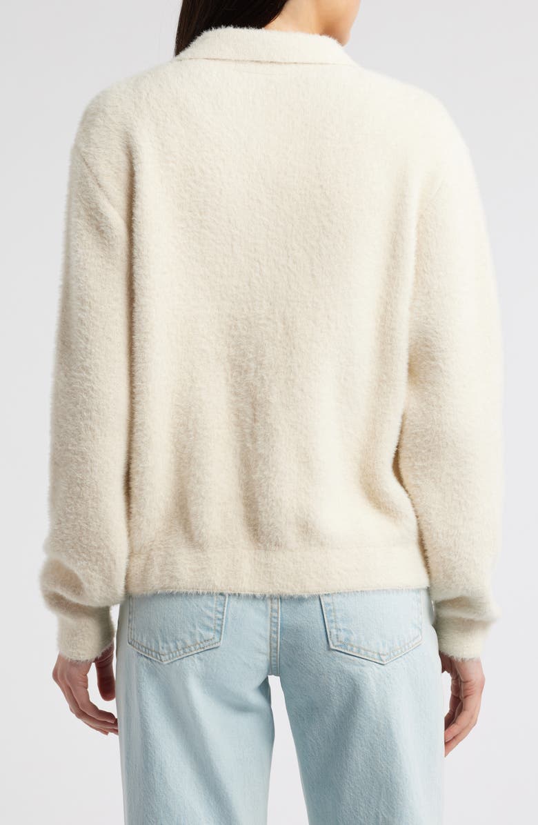 Mavi Jeans Fuzzy Cardigan, Alternate, color, Antique White