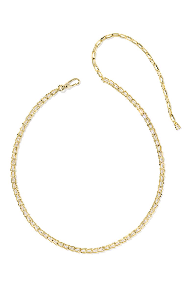 Bella Cubic Zirconia Tennis Necklace, Alternate, color, GOLD WHITE CUBIC ZIRCONIA