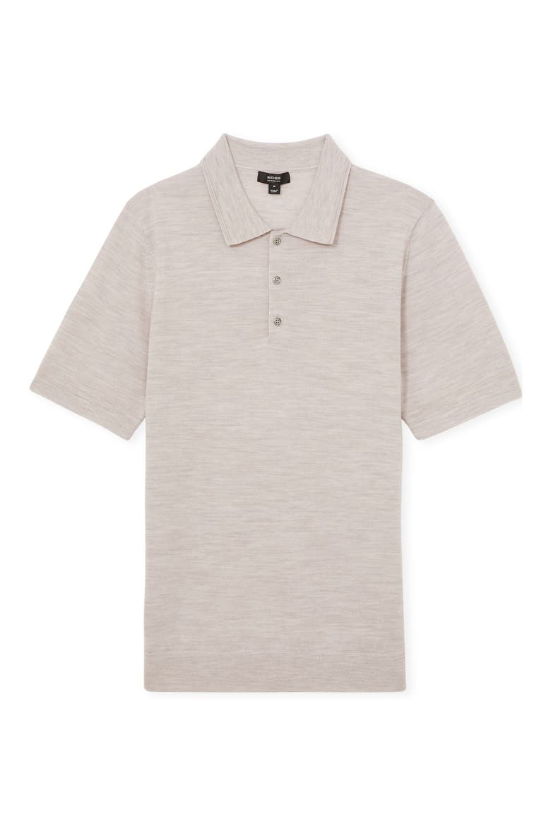 Manor Merino Wool Polo, Main, color, WICKER BROWN MELANGE