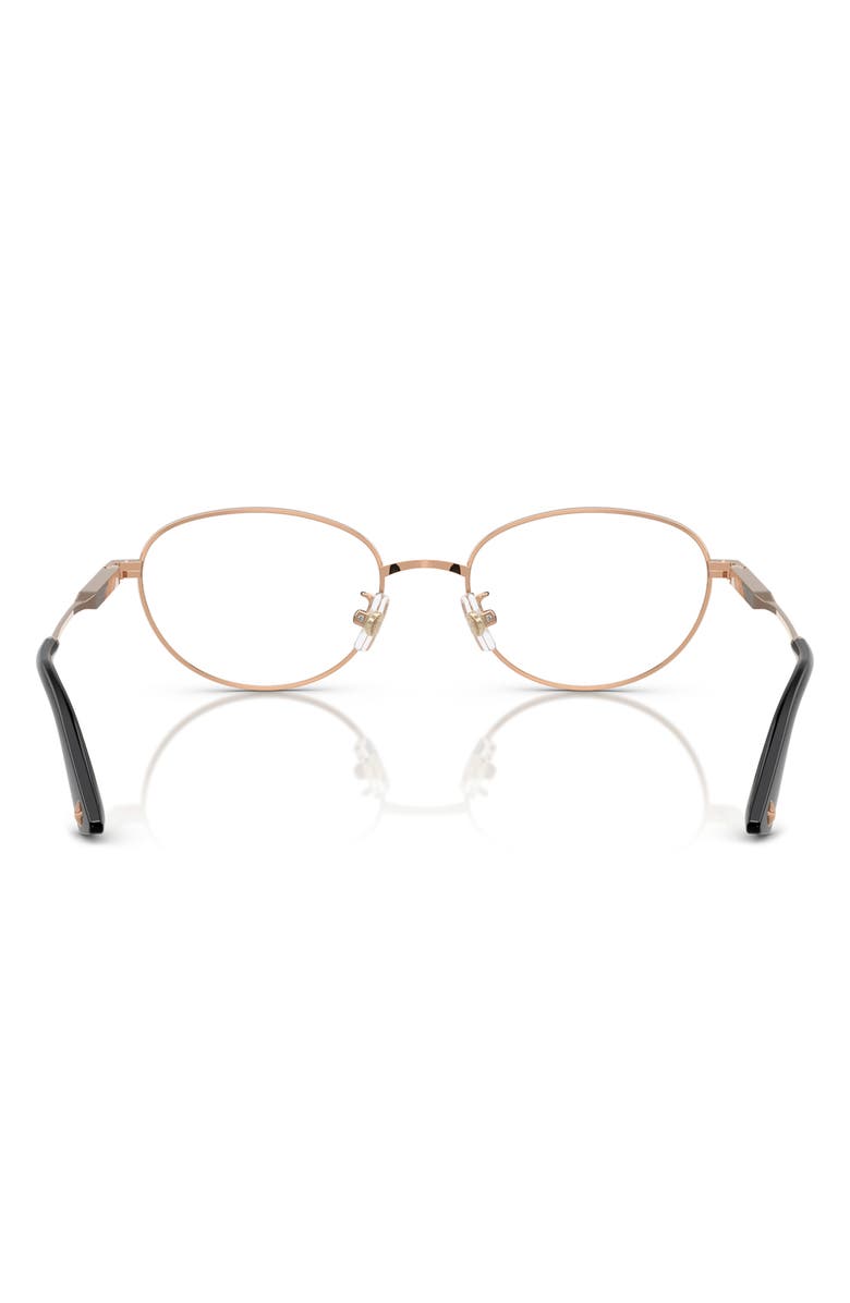 Jimmy Choo 51mm Oval Optical Glasses, Alternate, color, Rose Gold/ Black / Demo Lens