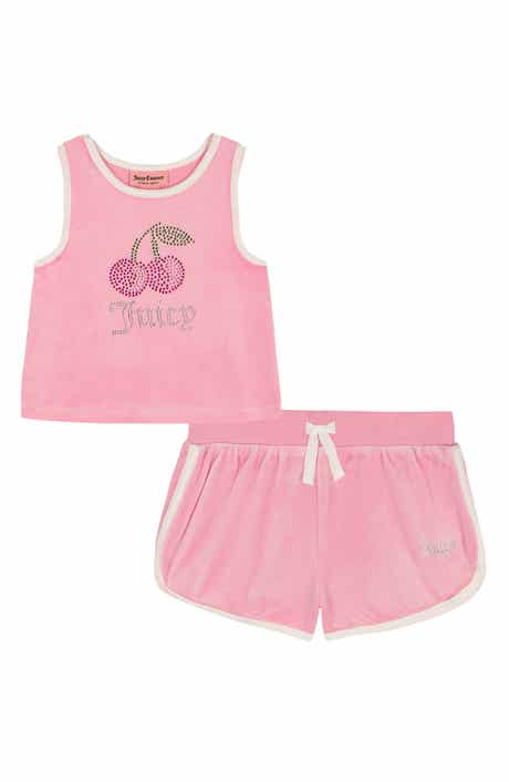Juicy Couture Kids' Embellished Velour Tank & Shorts Set